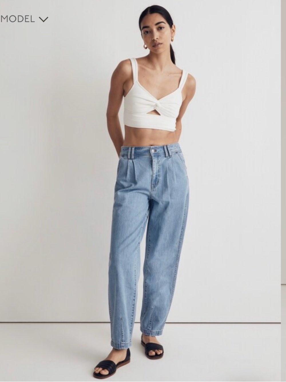 Madewell Baggy Tapered Jeans Pleated Edition Size 29 – Like New